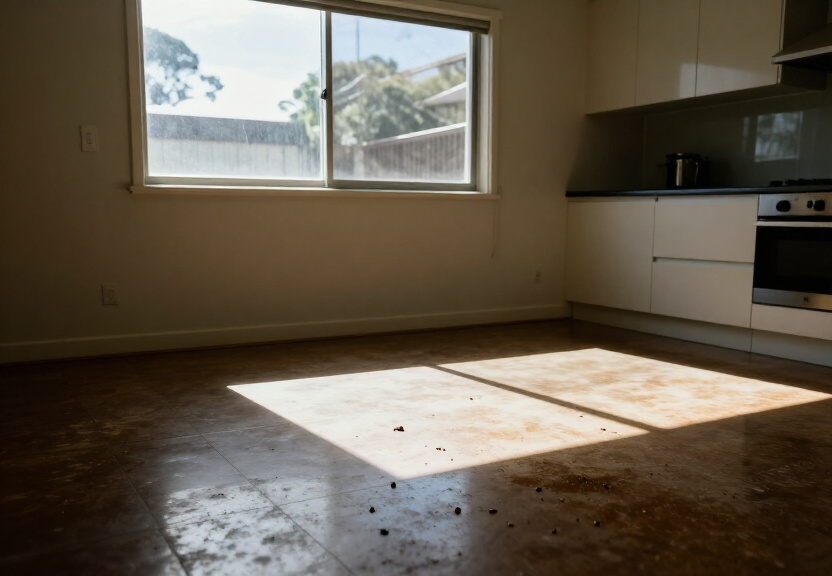 Cockroach infestation in a Meadowbank kitchen before treatment